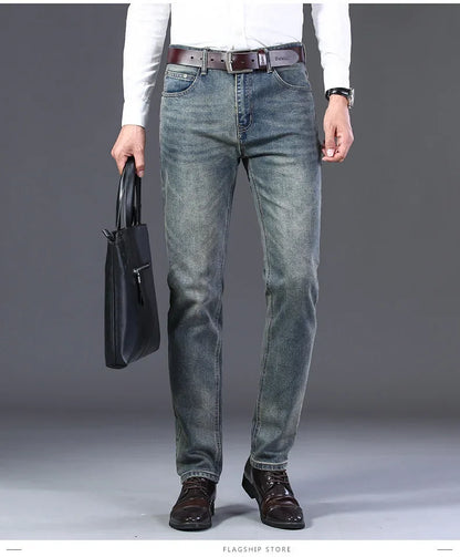 Loose Fit Straight Leg Men's Jeans Csmor Retro Style Summer Spring Fashionable Brand New Arrivals from Mainland China