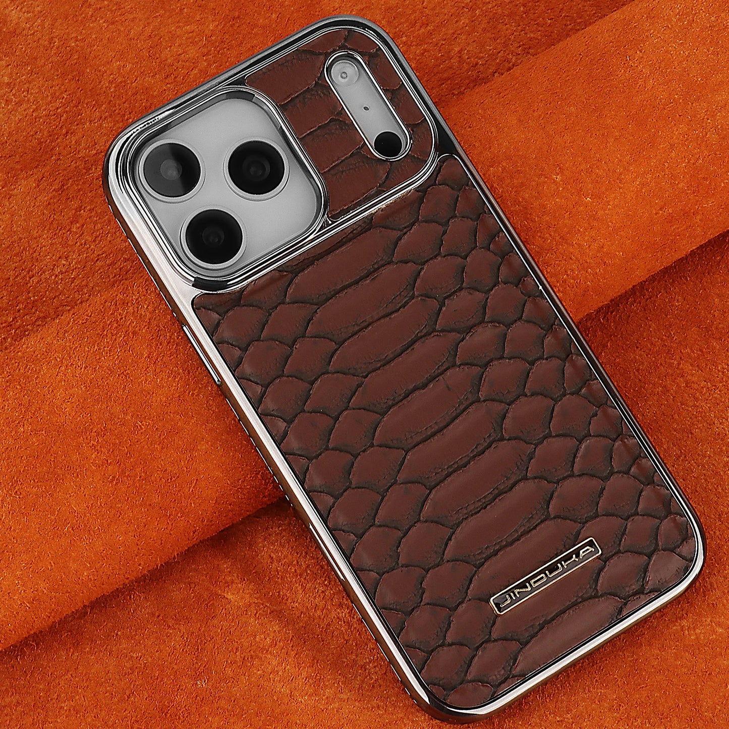 Luxury Fashion Snake-Patterned Leather Phone Case For iPhone 17 16 15 14 13 12 Pro Max 17Air  Inner Shell With Flannel Lining