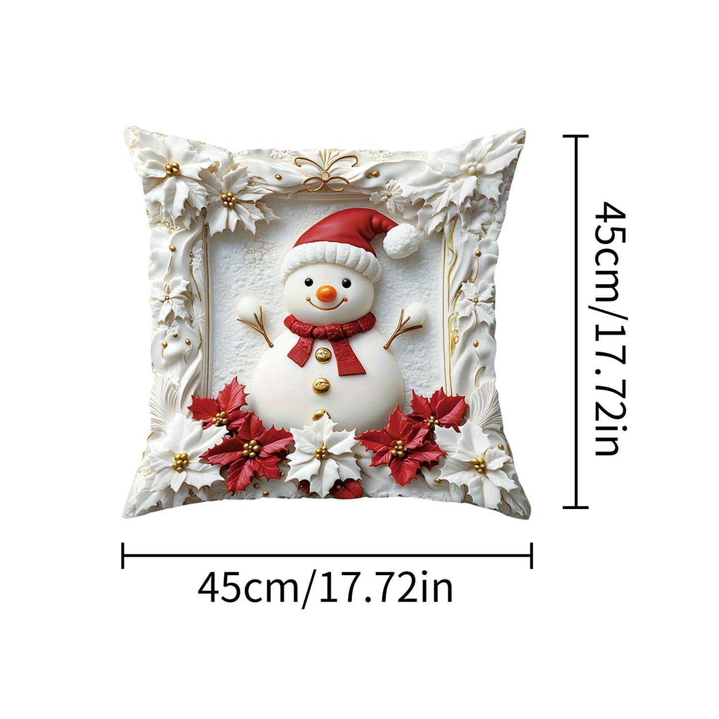 2D Christmas Pillow Cover