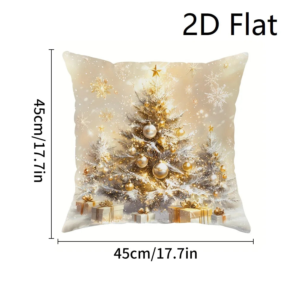 2D Christmas Pillow Cover