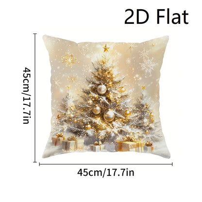 2D Christmas Pillow Cover