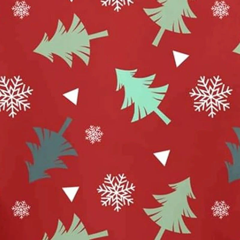 Women Christmas Pajamas Set, Santa Claus Tree Print Short Sleeve Button Closure Shirt with Shorts Sleepwear Loungewear