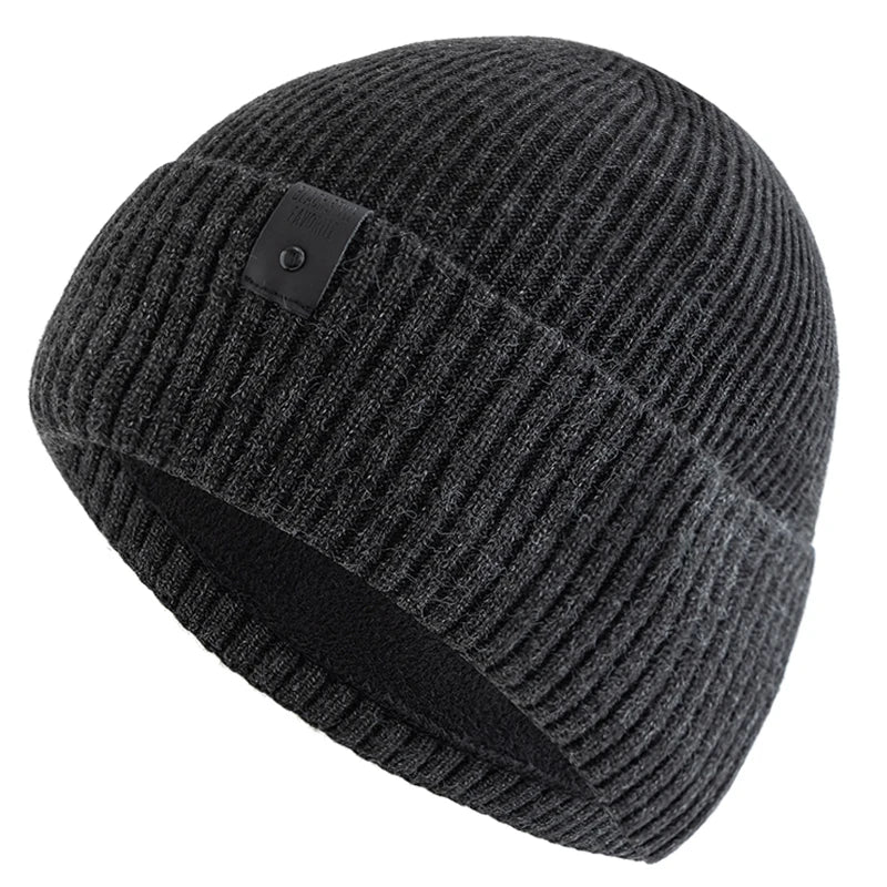 New Unisex Winter Hat Fleece Lined Warm Cap Stylish Soft Beanie Hat For Men Women Outdoor Thicken Ski Sports Knitted Hat