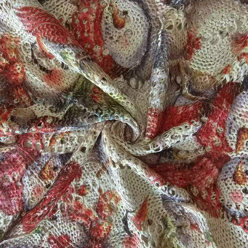 New Santa Claus Snowman Print Sweater Women O Neck Long Sleeve Christmas Sweaters For Women Fashion Hollow Out Knitted Jumper