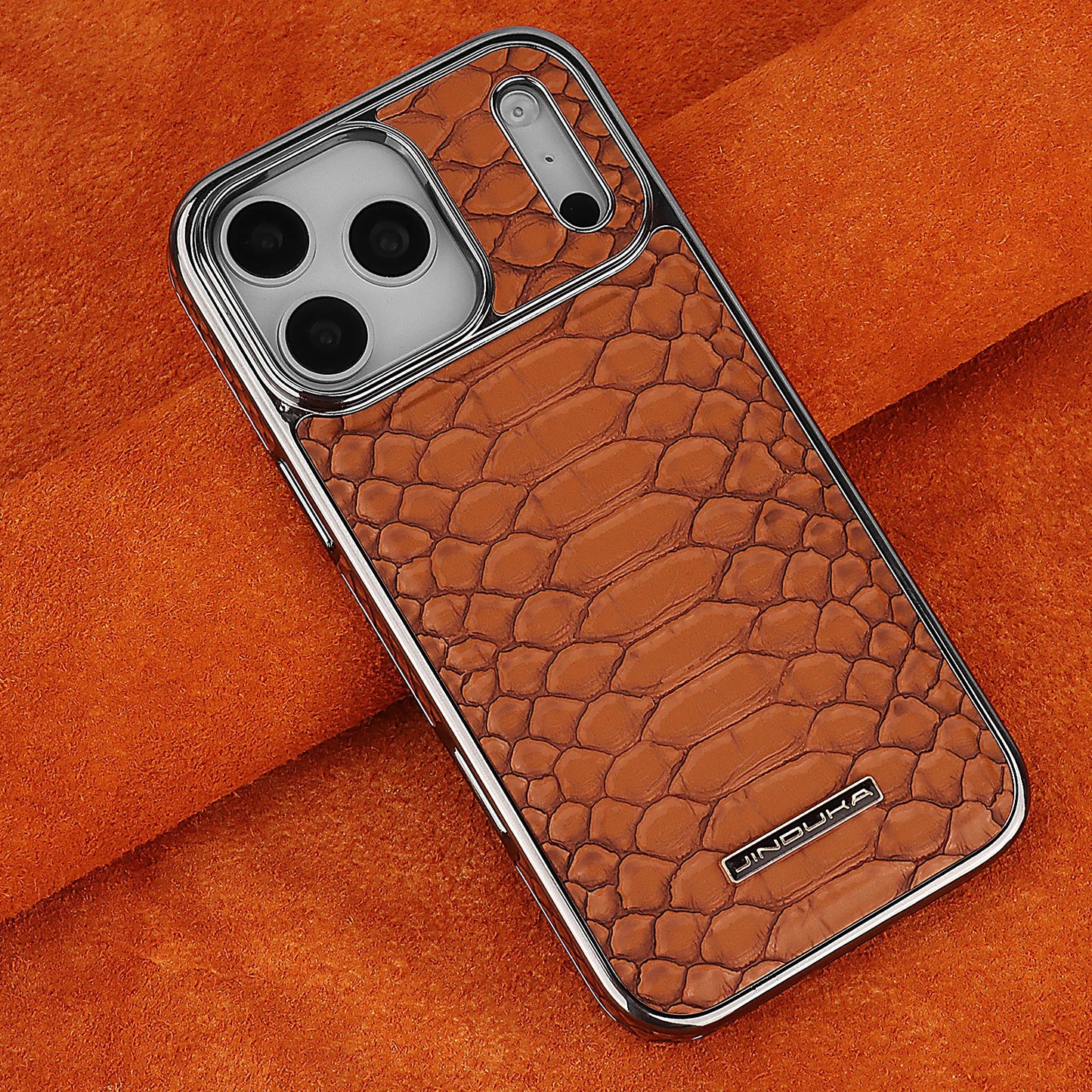 Luxury Fashion Snake-Patterned Leather Phone Case For iPhone 17 16 15 14 13 12 Pro Max 17Air  Inner Shell With Flannel Lining