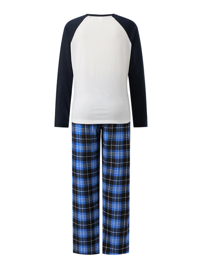 Festive Family Matching Pajamas Set with Reindeer Print and Cozy Plaid Patterns for Christmas Celebrations