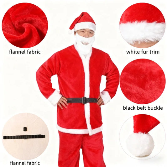 Man, Velvet Santa Claus Costume