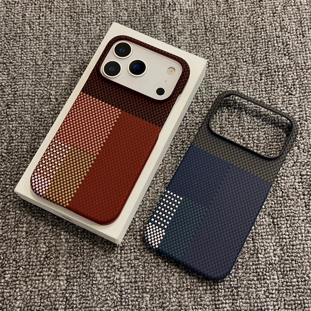 Carbon Fiber Texture Leather MagSafe Wireless Charging Phone Case for IPhone 17Air 17 16 15 14 13 12 Pro Max Protective Cover