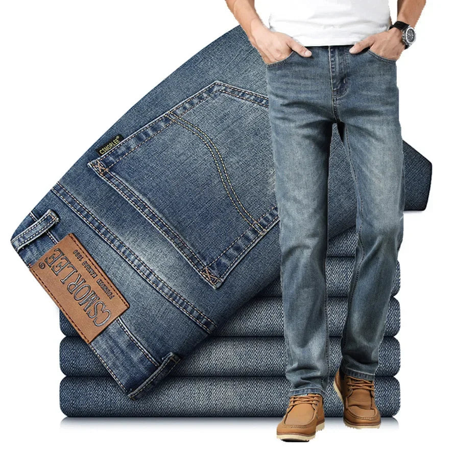 Loose Fit Straight Leg Men's Jeans Csmor Retro Style Summer Spring Fashionable Brand New Arrivals from Mainland China