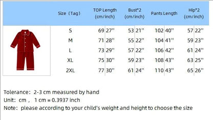 Christmas Family Xmas Children Boy Girl Pyjamas Dress Clothes Sets Customizing Velvet Long Sleeve Kid Sleepwear+Pants Costumes