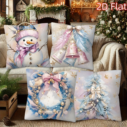 2D Christmas Pillow Cover