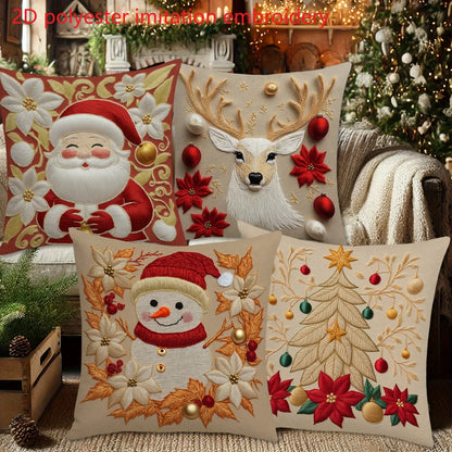 2D Christmas Pillow Cover
