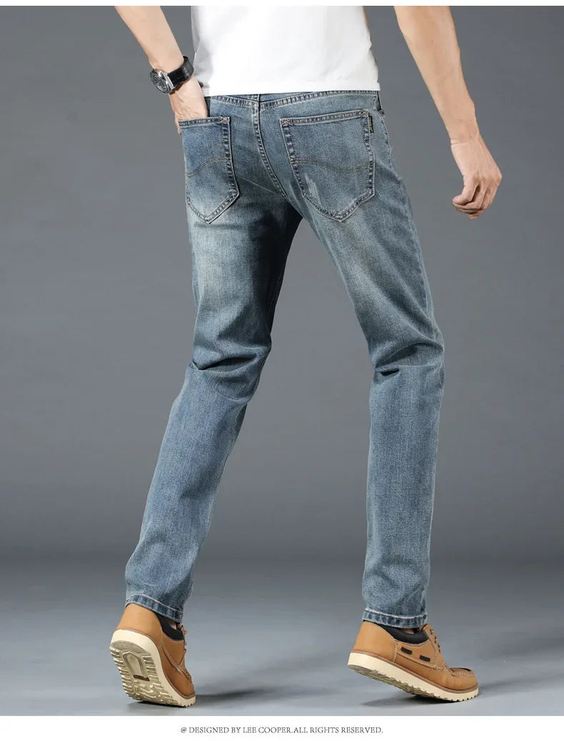 Loose Fit Straight Leg Men's Jeans Csmor Retro Style Summer Spring Fashionable Brand New Arrivals from Mainland China