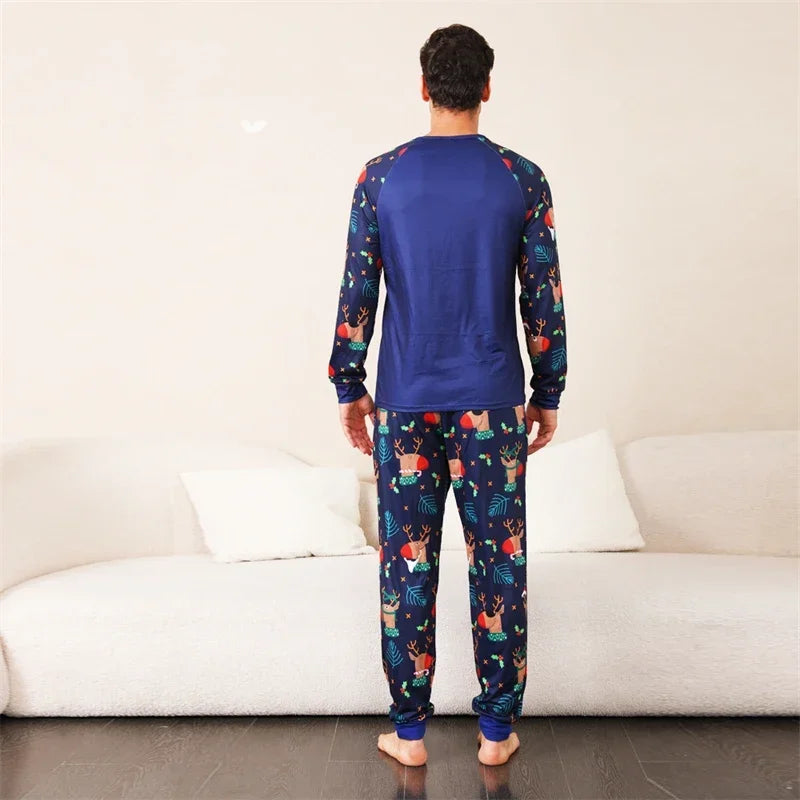 Father Mother Children Baby Sleepwear Daddy Mommy and Me Xmas Pyjamas Clothes 2023 Christmas Deer Family Matching Pajamas Sets
