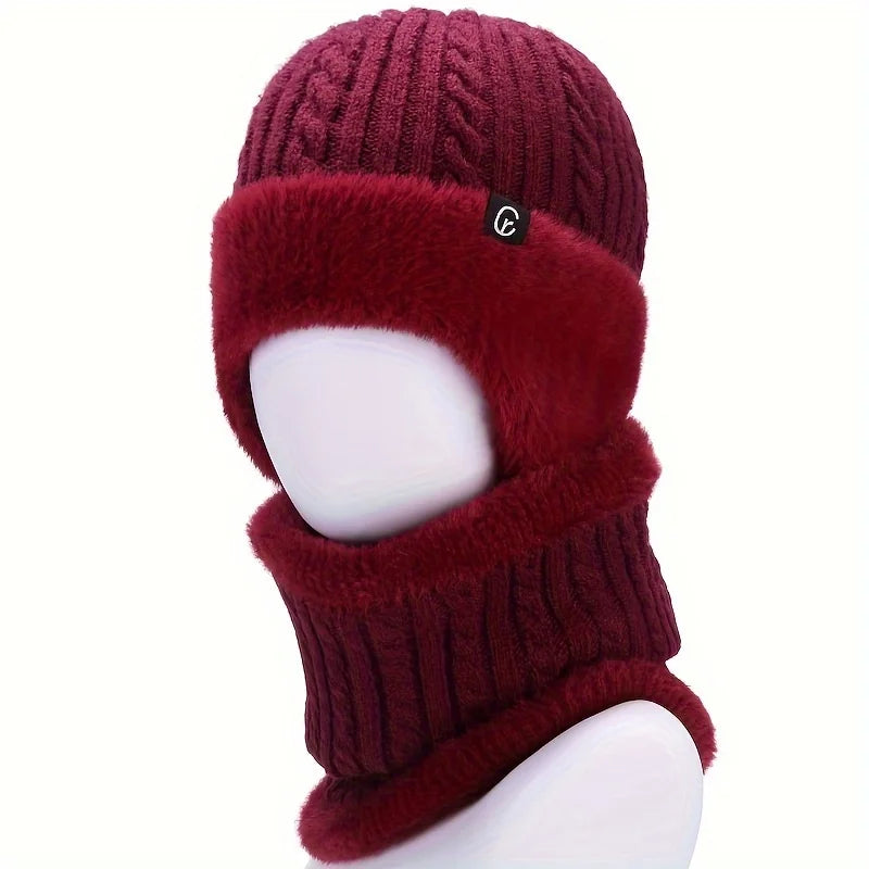 Knitted Hat Winter Elderly Hat for Women Winter Mom Warm Hat for Men Ear Protection Middle-Aged and Elderly