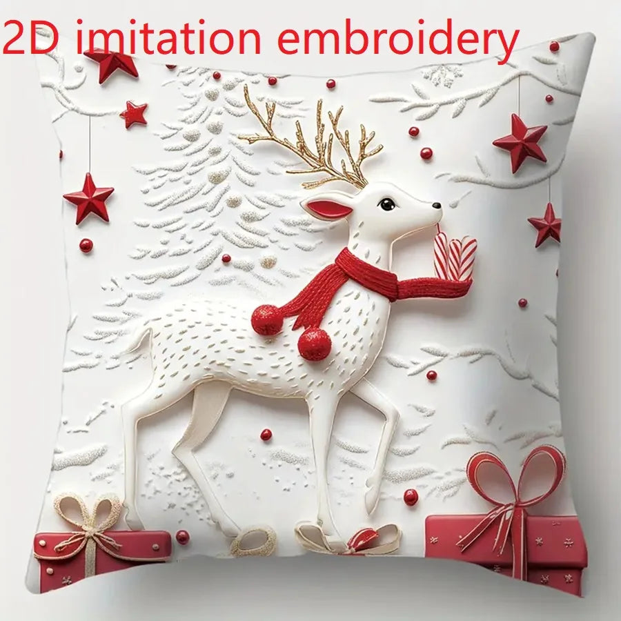 2D Christmas Pillow Cover
