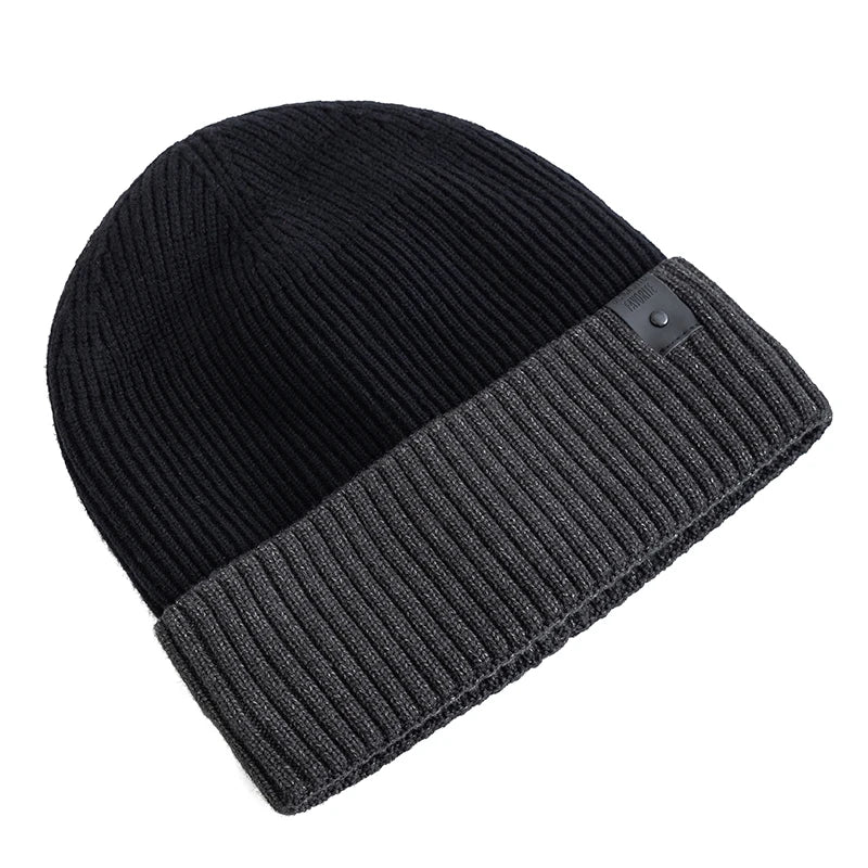 New Unisex Winter Hat Fleece Lined Warm Cap Stylish Soft Beanie Hat For Men Women Outdoor Thicken Ski Sports Knitted Hat