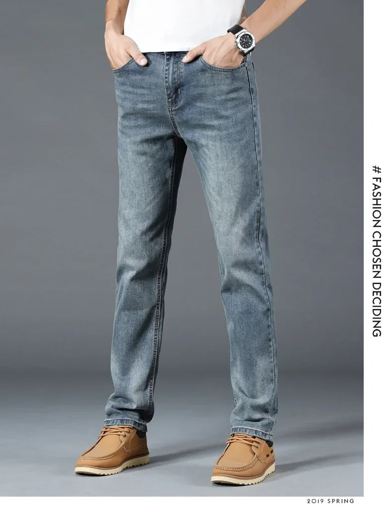 Loose Fit Straight Leg Men's Jeans Csmor Retro Style Summer Spring Fashionable Brand New Arrivals from Mainland China