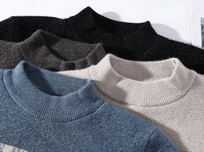 Christmas Sweaters Mens Fall Winter Casual O Neck Long Sleeve Knitted Jumpers Men Clothing Knitting Slim Fit Sweater Streetwear