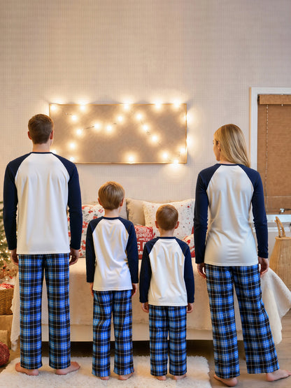 Festive Family Matching Pajamas Set with Reindeer Print and Cozy Plaid Patterns for Christmas Celebrations