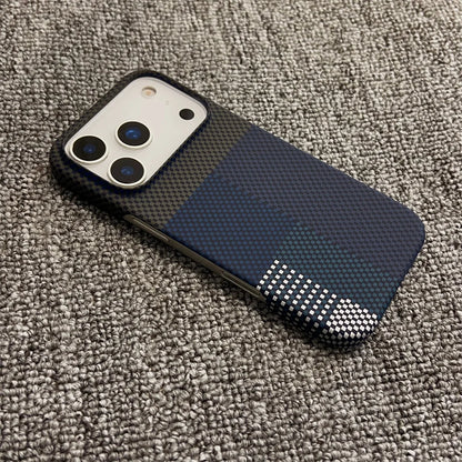 Carbon Fiber Texture Leather MagSafe Wireless Charging Phone Case for IPhone 17Air 17 16 15 14 13 12 Pro Max Protective Cover