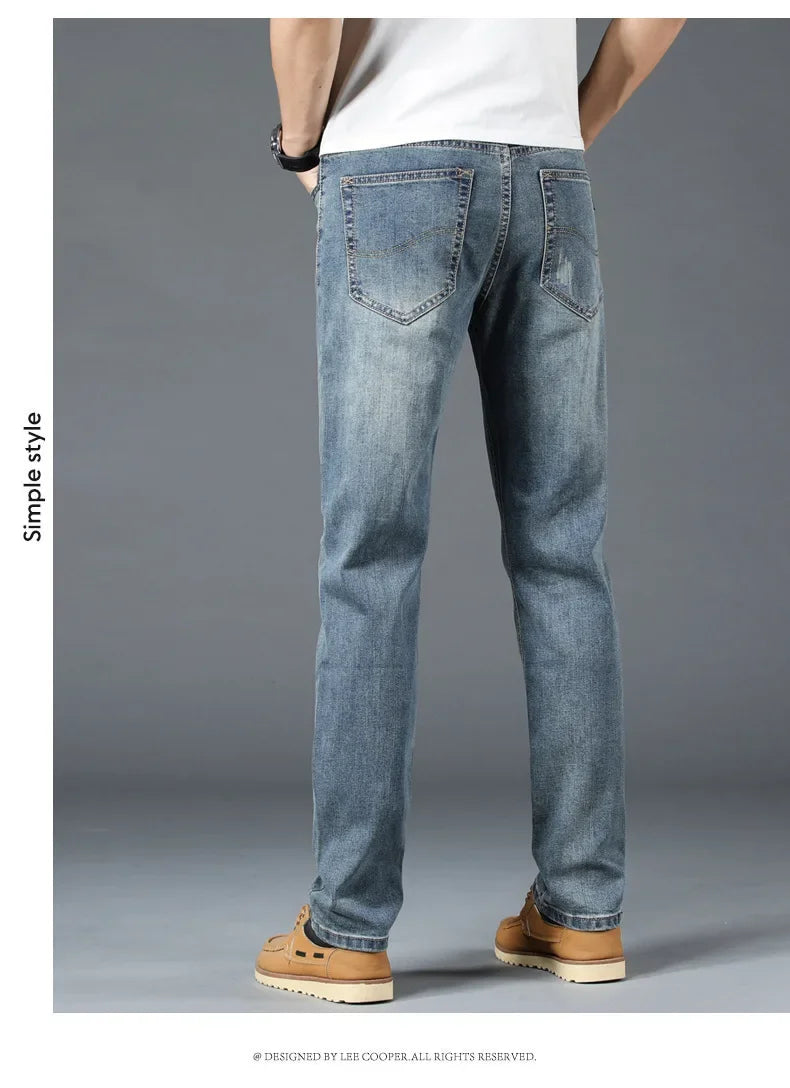 Loose Fit Straight Leg Men's Jeans Csmor Retro Style Summer Spring Fashionable Brand New Arrivals from Mainland China