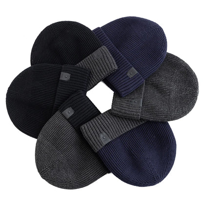 New Unisex Winter Hat Fleece Lined Warm Cap Stylish Soft Beanie Hat For Men Women Outdoor Thicken Ski Sports Knitted Hat