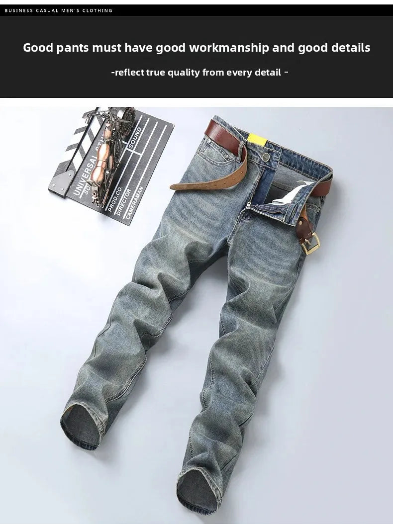 Loose Fit Straight Leg Men's Jeans Csmor Retro Style Summer Spring Fashionable Brand New Arrivals from Mainland China