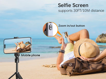 Vlog Selfie Monitor Screen for Phone, Rear Camera for Selfie Vlog Live Stream, Magnetic Mount for MagSafe, Wireless Connection w