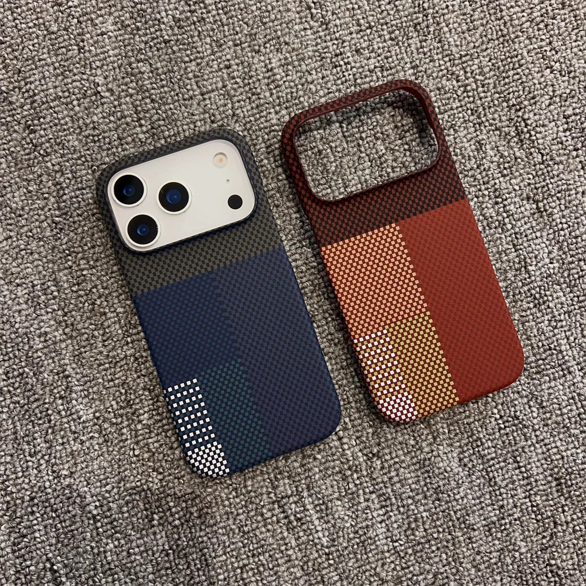 Carbon Fiber Texture Leather MagSafe Wireless Charging Phone Case for IPhone 17Air 17 16 15 14 13 12 Pro Max Protective Cover