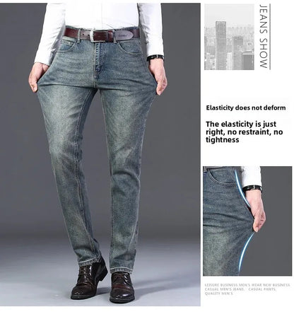 Loose Fit Straight Leg Men's Jeans Csmor Retro Style Summer Spring Fashionable Brand New Arrivals from Mainland China