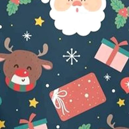 Women Christmas Pajamas Set, Santa Claus Tree Print Short Sleeve Button Closure Shirt with Shorts Sleepwear Loungewear