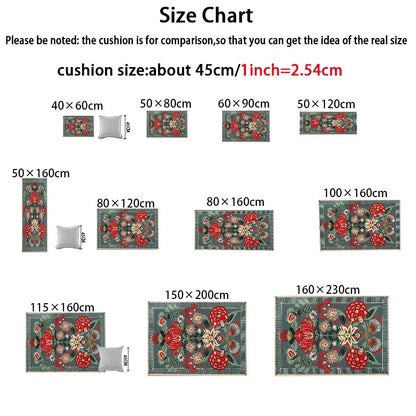VIKAMA Christmas Tree Theme Rug, Soft Non-Slip Home Decor, Entrance Hall Doormat, Kitchen Two-Piece Mat Set, Bathroom Foot Mat