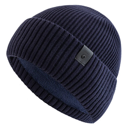 New Unisex Winter Hat Fleece Lined Warm Cap Stylish Soft Beanie Hat For Men Women Outdoor Thicken Ski Sports Knitted Hat
