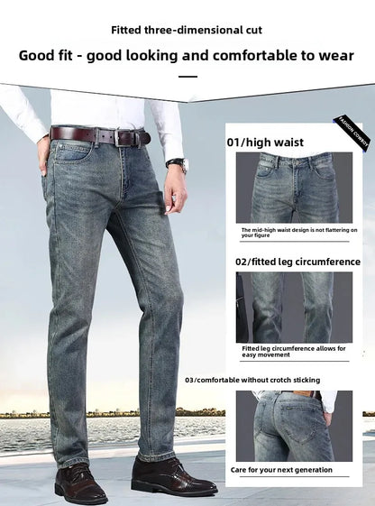 Loose Fit Straight Leg Men's Jeans Csmor Retro Style Summer Spring Fashionable Brand New Arrivals from Mainland China