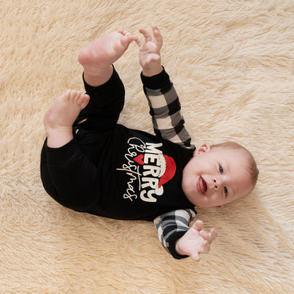 PatPat Family Matching Christmas Letter Print Long Sleeve Pajama Set For Family Xmas Party Cozy Sleepwear