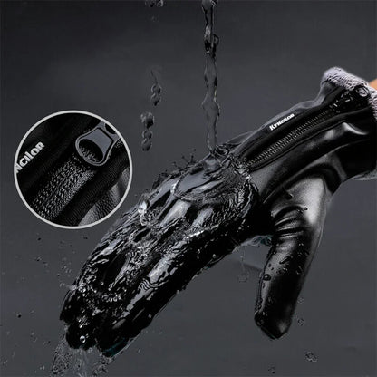 Winter Gloves Leather Thermal Windproof Waterproof  Warmer Driving Skiing Gloves Touch Screen Gloves for Men Women
