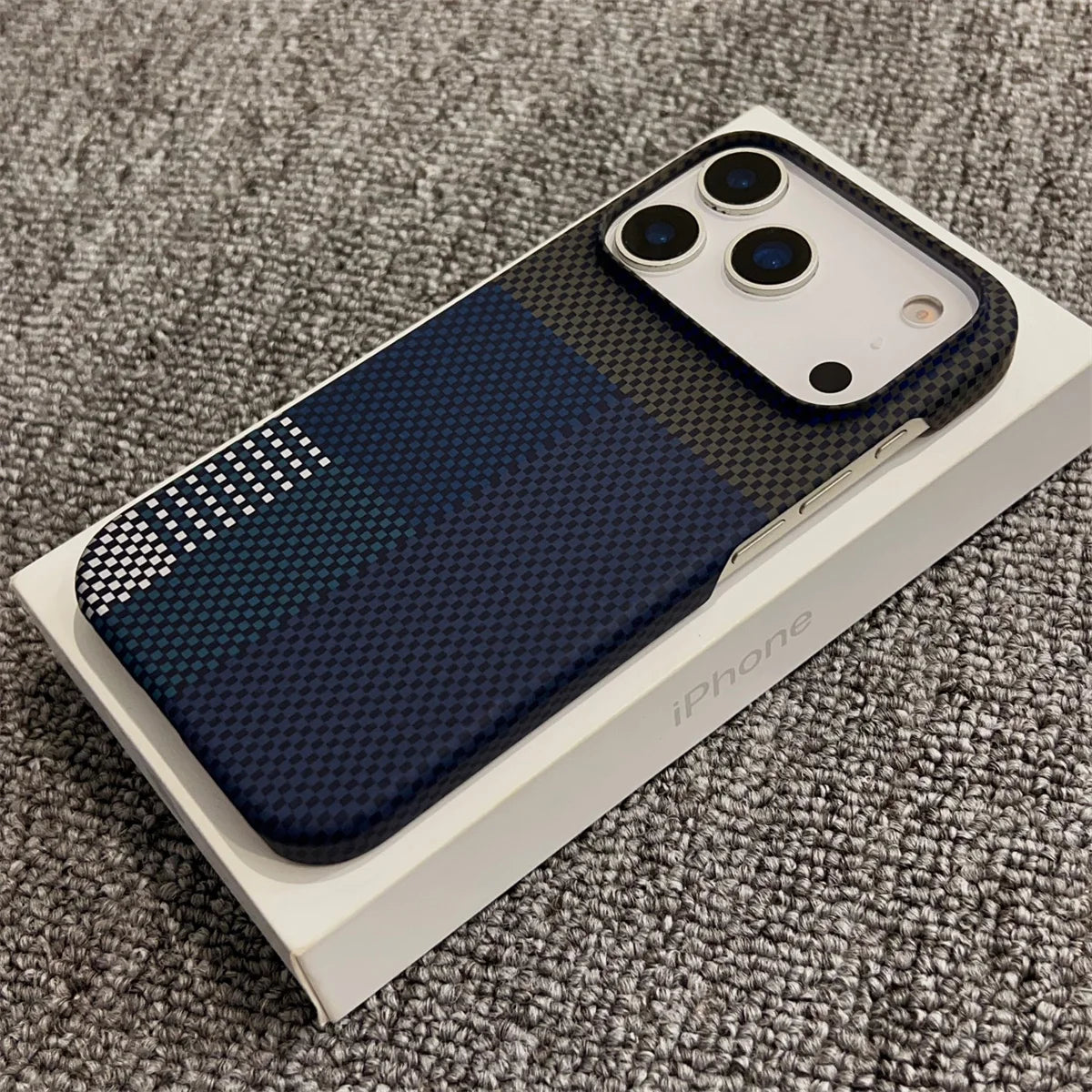 Carbon Fiber Texture Leather MagSafe Wireless Charging Phone Case for IPhone 17Air 17 16 15 14 13 12 Pro Max Protective Cover