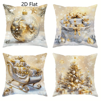 2D Christmas Pillow Cover