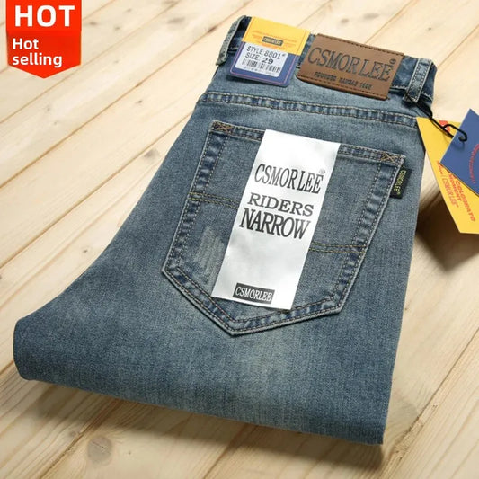 Loose Fit Straight Leg Men's Jeans Csmor Retro Style Summer Spring Fashionable Brand New Arrivals from Mainland China