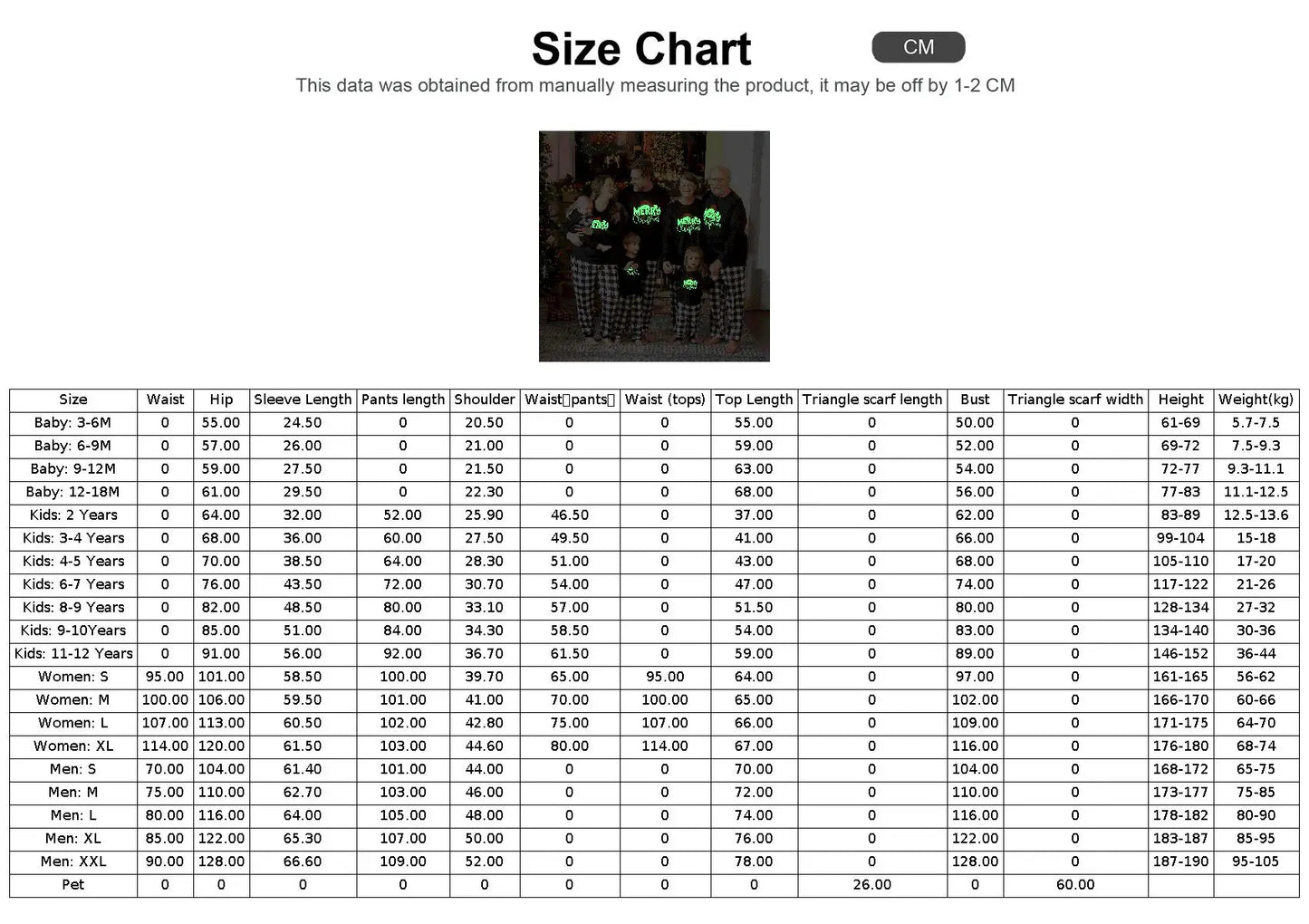 PatPat Family Matching Christmas Letter Print Long Sleeve Pajama Set For Family Xmas Party Cozy Sleepwear