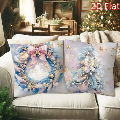 2D Christmas Pillow Cover