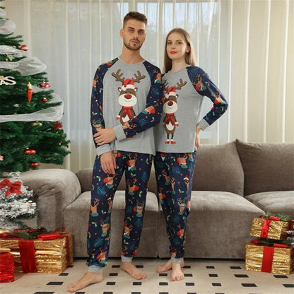 Father Mother Children Baby Sleepwear Daddy Mommy and Me Xmas Pyjamas Clothes 2023 Christmas Deer Family Matching Pajamas Sets