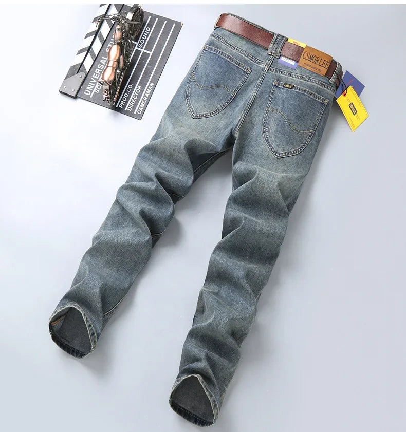 Loose Fit Straight Leg Men's Jeans Csmor Retro Style Summer Spring Fashionable Brand New Arrivals from Mainland China