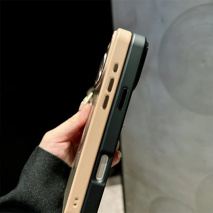 Armor Carbon Fiber Magnetic Bracket Stand Matte Case for iPhone 17 Air 16 15 14 Plus 13 12 11 Pro Max for Magsafe Holder Cover