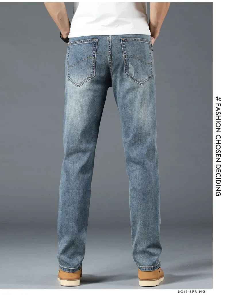 Loose Fit Straight Leg Men's Jeans Csmor Retro Style Summer Spring Fashionable Brand New Arrivals from Mainland China
