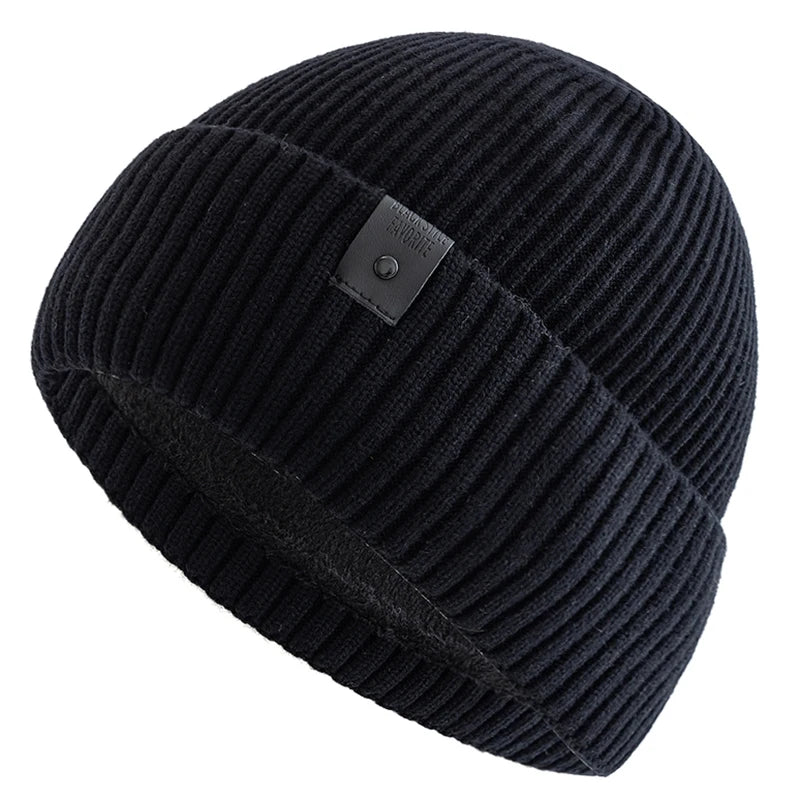 New Unisex Winter Hat Fleece Lined Warm Cap Stylish Soft Beanie Hat For Men Women Outdoor Thicken Ski Sports Knitted Hat