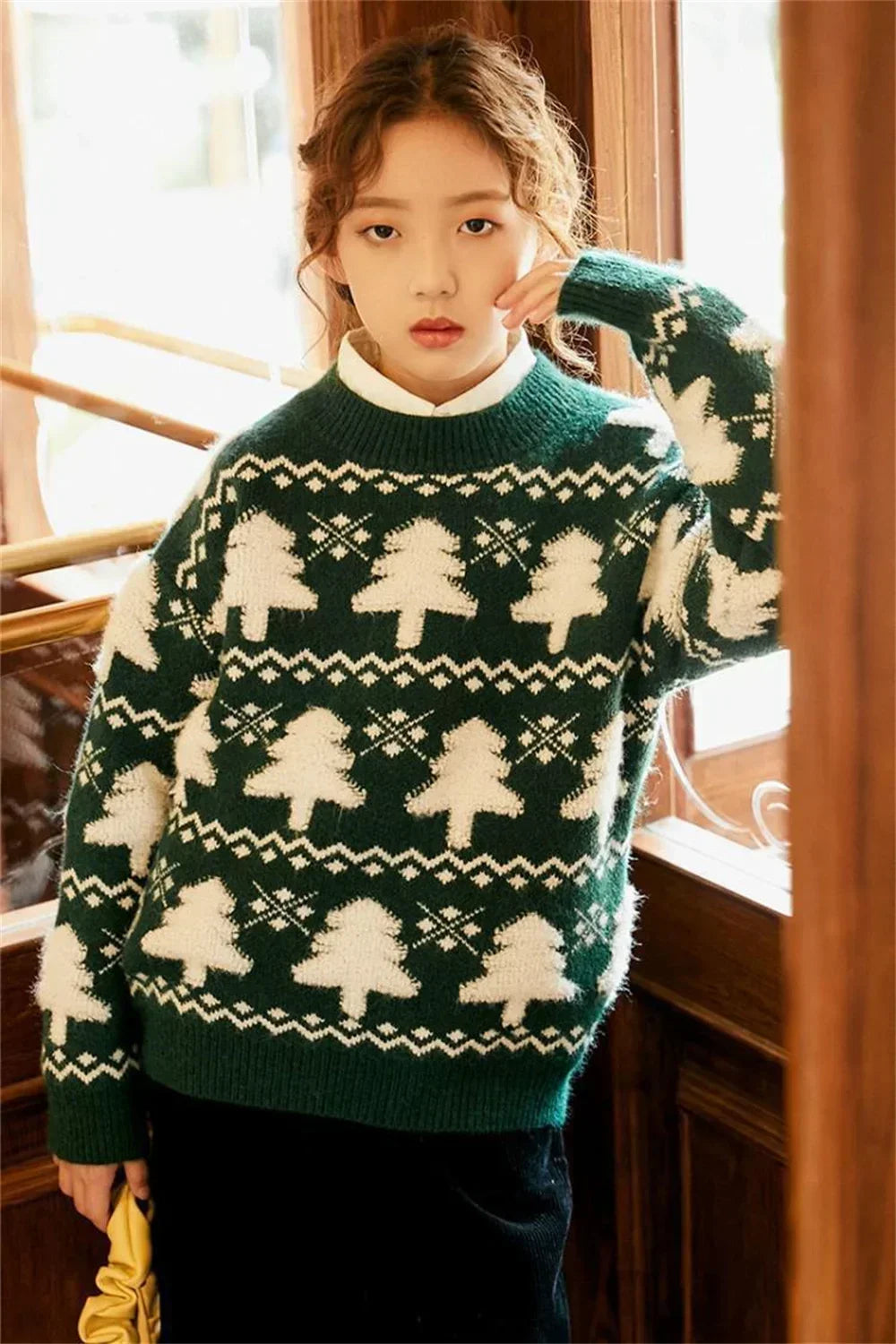 New Christmas Sweater with Neck Boys Girls Children Clothes Winter New Sweaters Top Knitwear Clothes for 3 4 5 7 12 14Years