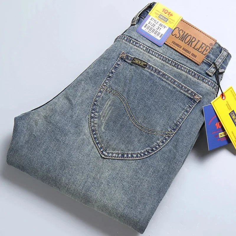 Loose Fit Straight Leg Men's Jeans Csmor Retro Style Summer Spring Fashionable Brand New Arrivals from Mainland China