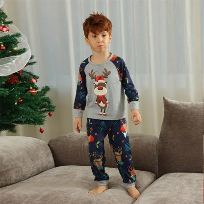 Father Mother Children Baby Sleepwear Daddy Mommy and Me Xmas Pyjamas Clothes 2023 Christmas Deer Family Matching Pajamas Sets